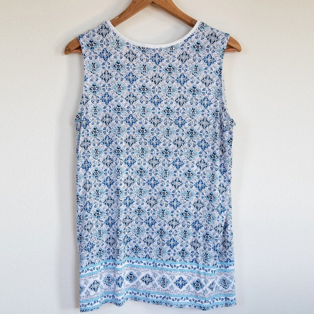 Fleur Bleue Moroccan Pattern Sleeveless Tassel Top - Picture 4 of 8